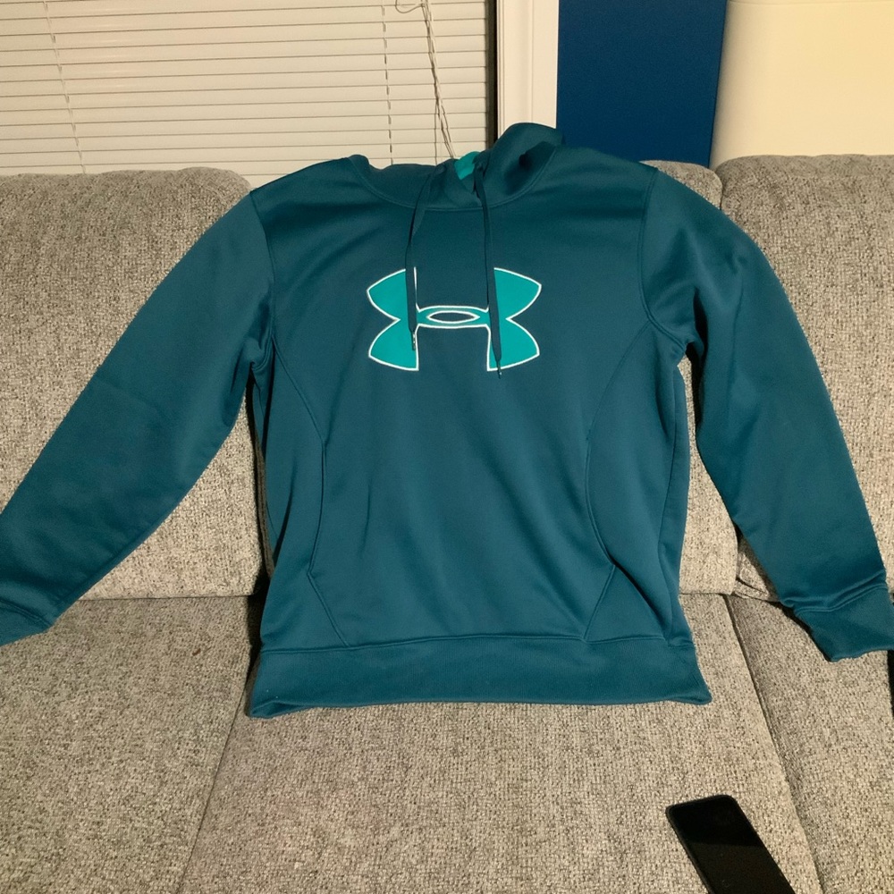 UNDER ARMOUR HOODIE, Size large… green.